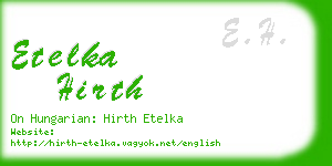 etelka hirth business card